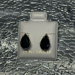 Elegant Black Gold Earrings